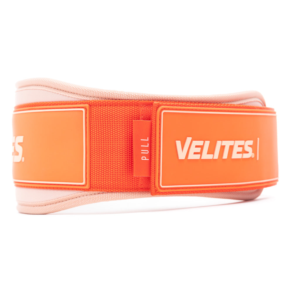 CINTURON DE HALTEROFILIA PERSONALIZABLE NARANJA