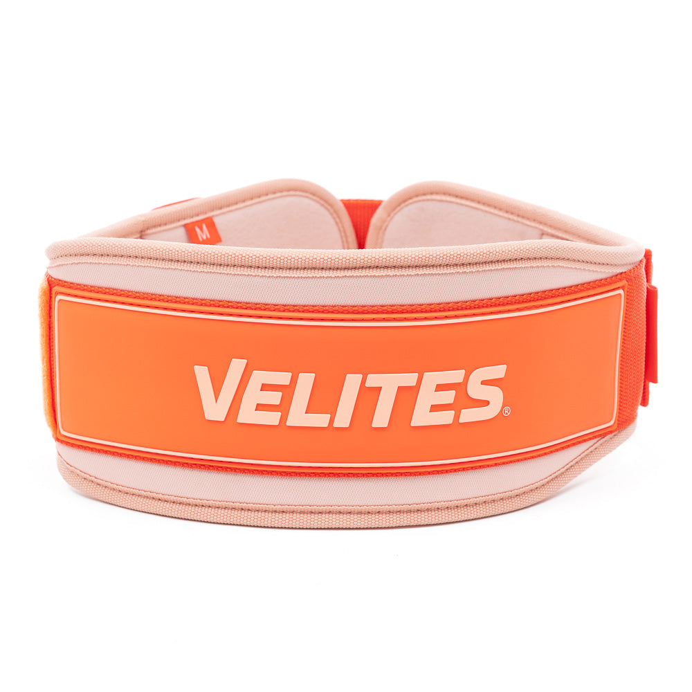 CINTURON DE HALTEROFILIA PERSONALIZABLE NARANJA